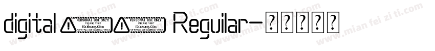 digital 12 Reguilar字体转换